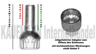 Felgenschloss BBS Kugelbund M12 x 1,5 23,5 mm VW  