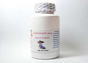 ERYTHROMYCIN 250 mg Aquarium Fish Antibiotic/Antimicrobials 100s Free 
