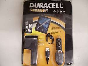 Apple iPad 6pc Kit by Duracell AC/Car/USB Charger,Case,Screen Protect 