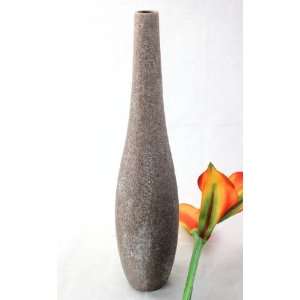 Vase Flasche Keramikvase Keramik Bodenvase Tischvase Blumenvase grau 