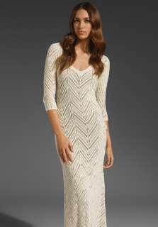 MARA HOFFMAN Long Knit Crochet Dress in Ivory  