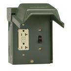    20 Amp Backyard Outlet with Switch and GFI Receptacle 
