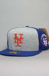 123SNAPBACKS New York Mets Snapback Hat (Grey/Blue)
