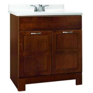 Casual 30 in. W x 21 in. D x 33.5 in. H Vanity Cabinet Only in Cognac