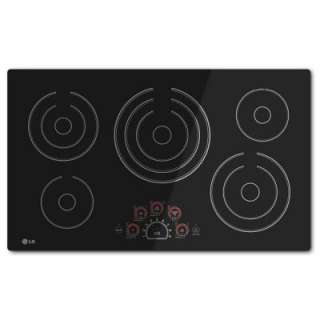 LG Electronics 36 in. Smooth Surface Electric Cooktop in Black 