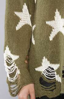 Wildfox The White Label Seeing Stars Sweater in War Paint  Karmaloop 