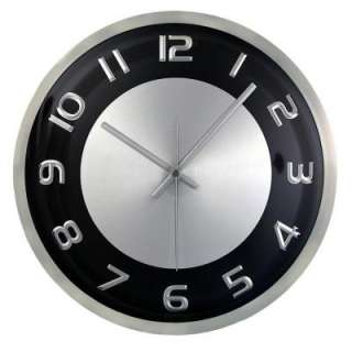 Timekeeper Products 11.5 In. Silver and Black Wall Clock 300RAB at The 