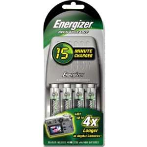 Energizer CH15MNCP 4 15 Min Battery Charger For AA/AAA Batteries 