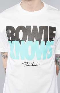 Primitive The Bowie Knows Tee in White  Karmaloop   Global 