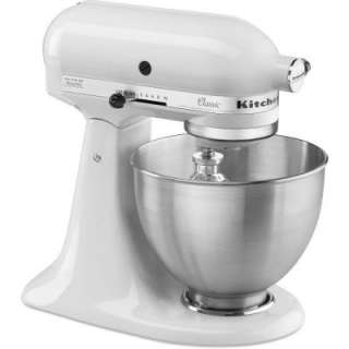 KitchenAid 4 1/2 Qt. Tilt Head Stand Mixer in White K45SSWH at The 
