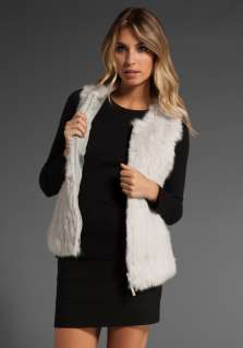   Rabbit Fur Vest in Silver Fox 