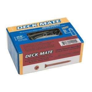 Deck Mate #9 x 2 1/2 in. Coarse Red Coated Steel Flat Head Combo Drive 