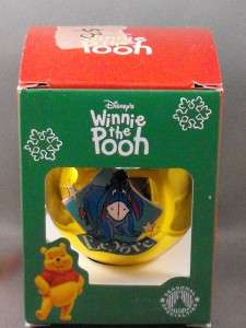 DISNEY Winnie The Pooh EEYORE Gold Ball Ornament  