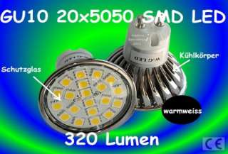 GU10 5050 SMD LED 320 Lumen Halogen Ersatz warmweiss  