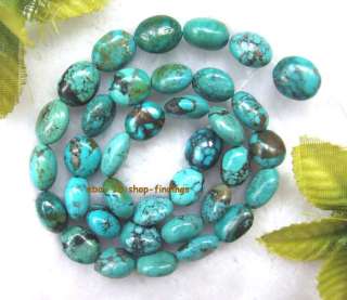 new 10x12mm oval green natural turquoise Beads 16  