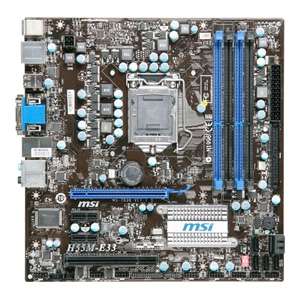MSI H55M E33 Motherboard   Intel H55, LGA 1156, Dual DDR3 Support, ATX 