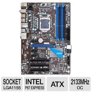 MSI P67A C43 B3 Intel P67 Motherboard   ATX, Socket H2 (LGA1155 