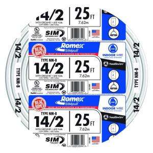 Southwire 25 Ft. 14/2 NM B Wire 28827421  