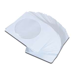 100 Pack CD/DVD Paper Sleeve with Window and Flap 