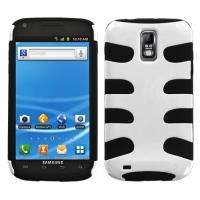 For T Mobile Samsung Galaxy S II / S2 Gel/Hard Case White/Blk+ Screen 