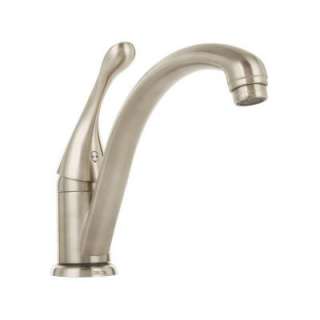  Lever Single Handle Kitchen Faucet in Stainless Steel Single Hole 