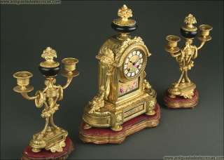 Antique French Mantle Clock. XIX Century.  