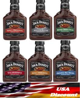   Jack Daniels Barbecue Sauce   6 FAVORS your CHOICE  BBQ USA   