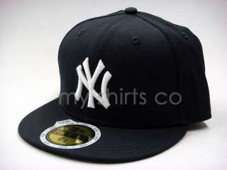New York Yankees Navy White Kids New Era Fitted Hat  