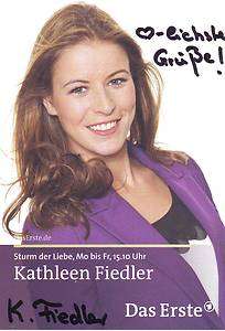 Originalautogramm   Kathleen Fiedler (Sturm der Liebe)  
