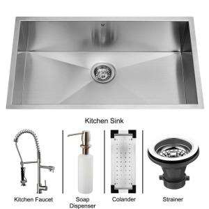   Kitchen Sink, Faucet, Colander, Strainer and Dispenser VG15067 at The