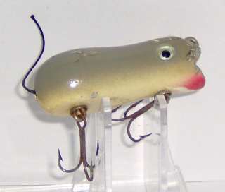 VINTAGE PAW PAW SWIMMING MOUSE WOOD LURE 4700 * Good one side for 