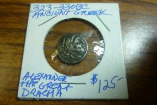ALEXANDER THE GREAT DRACHMA SILVER COIN 323 330 BC 16 MM ANCIENT 