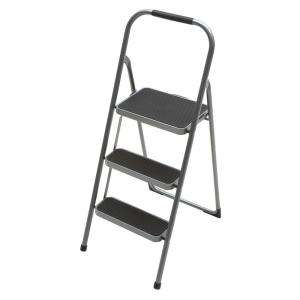 Easy Reach by Gorilla Ladders 3 Step High Back Steel Step Stool with 