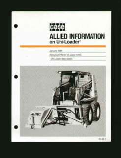 Case 1845C Uni Loader Info Brochure Alitec Cold Planer  