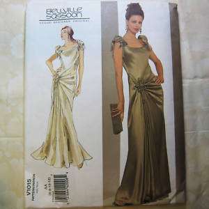 Vogue 1015 Bellville Sassoon Designer Gown Pattern 6 12 031664420064 