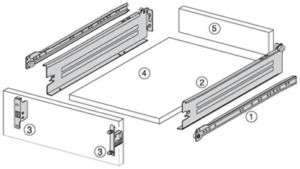 Hettich Multitech Drawer Steel Profile System (10) 20  
