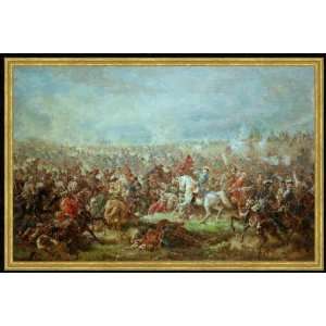 Bild mit Rahmen Friedrich Kaiser, Schlacht bei Slankamen 1691 / F 