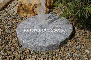 Mühlstein Brunnen Granit Naturstein Dekostein D 45 cm  