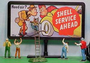 1950s Shell Service Station Billboard O Train 1/43  