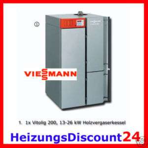 VIESSMANN VITOLIG 200 26 kW SCHEITHOLZ VERGASER  