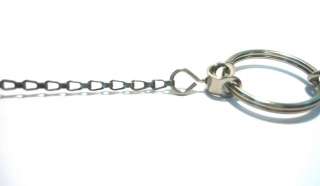 2120 3325 Black/Chrome Heavy Duty Chain Badge Reel with Key Ring