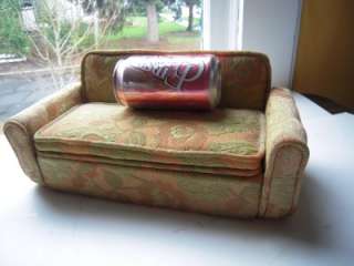 Mid Century Salesman Sample Upholstered Sofa Couch   Rare Find 