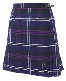 Ladies Heritage Of Scotland Womens Tartan Kilt Purple  