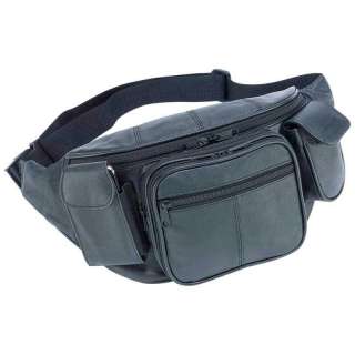 LARGE LEATHER FANNY PACK BELT BAG W/TWO PHONE HOLDERS  