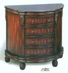 Mahogany Marble Top Chest of Drawers Sideboard Credenza  