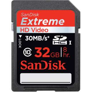 SanDisk 32GB Extreme HD Video SDHC Memory Card  