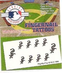30 MLB Chicago White Sox Fingernail Tattoos  
