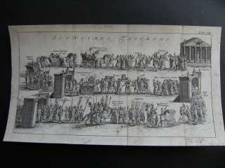 Schiffe im Amphitheater Rom, Kupferstich von 1780  