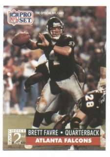 1991 Pro Set Brett Farve Rookie Atlanta Falcons Near Mint # 762  