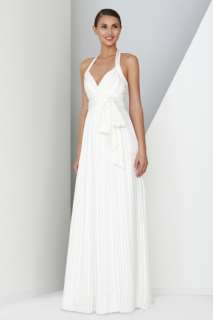 NEW BCBG MAXAZRIA Halter Silk BRIDAL WEDDING DRESS GOWN $348 SIZE 12 